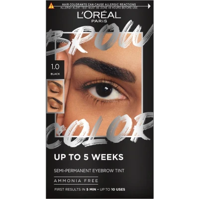 Afbeelding van L&#039;Oréal Paris Brow Color wenkbrauwverf getinte wenkbrauwen tot wel 5 weken* resultaten na min. 1.0 Black 30 ml