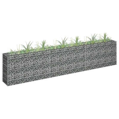Afbeelding van Gabion plantenbak verhoogd 270x30x60 cm gegalvaniseerd staal