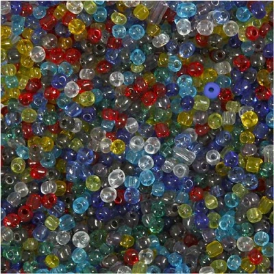 Image de Creotime Rocaille mix 4 mm couleurs transparentes