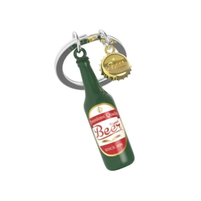 Afbeelding van Metalmorphose sleutelhanger bierfles met dop