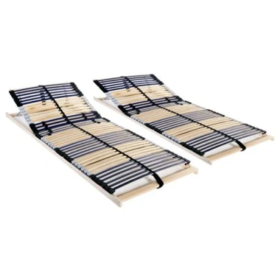 Afbeelding van Lattenbodems 2 st met 42 latten 7 zones 80x200 cm
