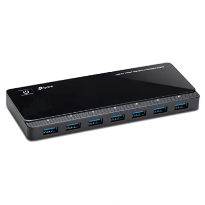 Afbeelding van TP Link UH720 HUB USB 3.0 7 poorten met 2 oplaadpoorten, zwart