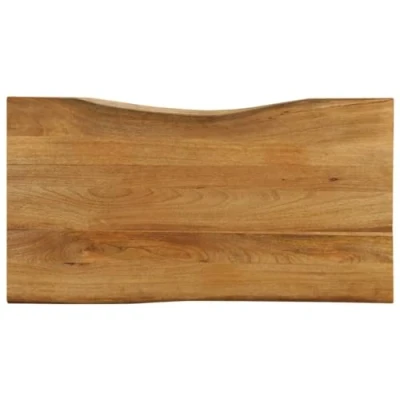 Afbeelding van Tafelblad met natuurlijke rand 100x60x3,8 cm massief mangohout
