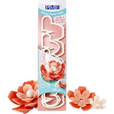Afbeelding van PME Uitstekerset Origami Bloemen Set/3