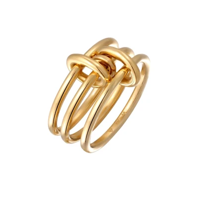 Afbeelding van Elli Stapellook Ring goldcoloured, Dames, Maat: 52, Gold/coloured
