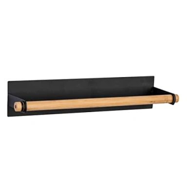 Afbeelding van Keukenrolhouder Magna zwart, magnetische houder voor keukenrollen, 30 x 6 8 cm