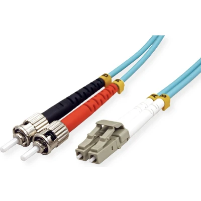 Afbeelding van VALUE F.O. kabel 50/125µm OM3, LC/ST, turkoois, 5 m