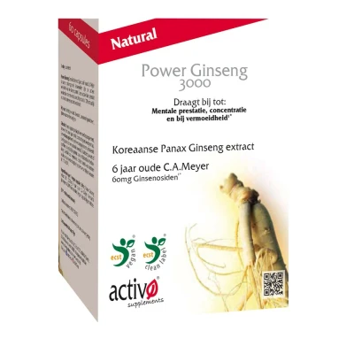 Afbeelding van Activo Power Ginseng Capsules 60VCP