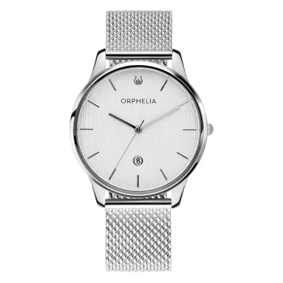 Afbeelding van ORPHELIA Portobello Herenhorloge, analoog, met roestvrijstalen armband, zilver, zilver., armband