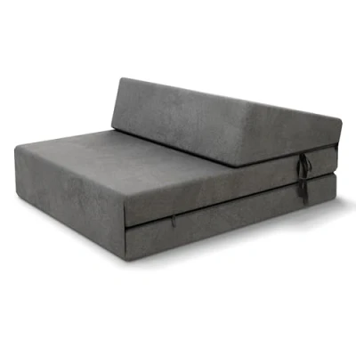 Afbeelding van FDM Suzi Mini vouwmatras 70 x 200 cm, koudschuim, hoogte 9 hardheid H3, Öko Tex gecertificeerd, Trinity hoes, wasbaar, grafiet