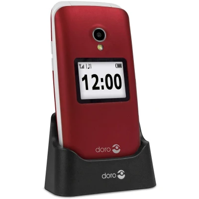 Afbeelding van Able2 Mobiele telefoon 2424 2G rood/wit