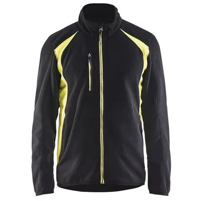 Image de Veste micropolaire noir/jaune fluorescent