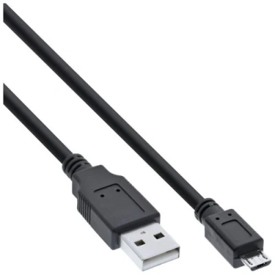 Image de Câble InLine® Micro USB 2.0, A mâle à B mâle, noir, 1 m