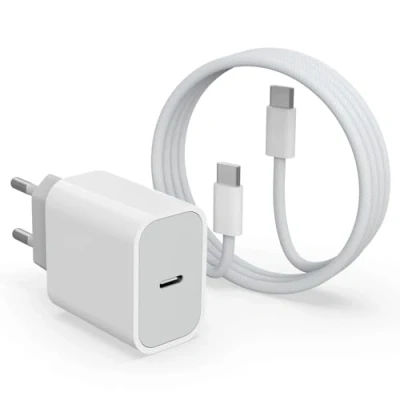 Afbeelding van Oplader USB C voor iPhone 16/16 Pro/16 Pro Max/16 Plus/15/15 Pro/15 Max/15 Plus, 20 W snelstekker e 1 m kabel iPad Pro/Air, type Rapida voedingseenheid wandvoeding voeding
