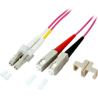 Afbeelding van 10 m Glasvezel Kabel LC SC OM4