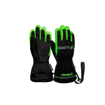 Afbeelding van Reusch Unisex Baby Maxi R tex Xt Waterdicht Membraan, Warme Skihandschoenen Dagelijkse Handschoenen Sneeuw Slee Babyhandschoenen Winterhandschoenen, 7781 Zwart/Groen Gecko, V