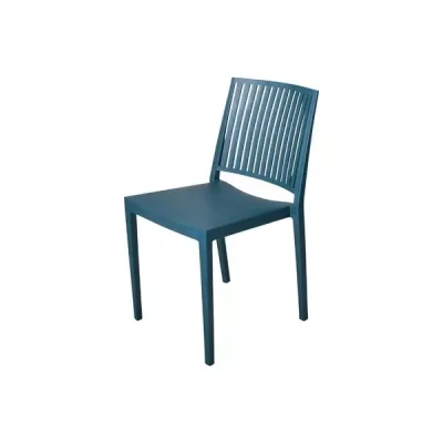 Afbeelding van Baltimore stapelbare polypropyleen stoelen blauw (4 stuks)