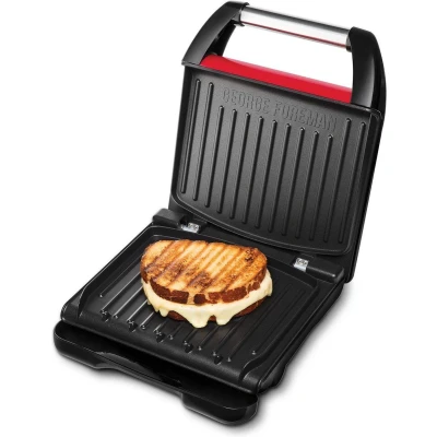 Afbeelding van George Foreman 25040 56 Steel Grill Family Rood Contactgrill