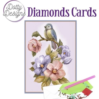 Afbeelding van Dotty Designs Diamond Cards Bird and Flower