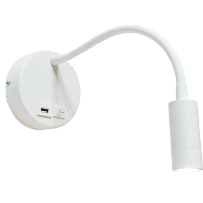 Afbeelding van Artdelight Wandlamp Flex USB wit
