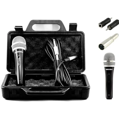Afbeelding van TronicXL Microfoon dynamisch + koffer kabel adapter XLR jack 6,35 mm op 3,5 universele handmicrofoon