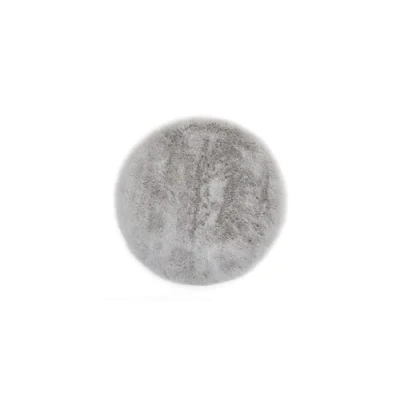 Afbeelding van LUXOR living Coste Stoelkussens, set van 4, imitatiebont, stoelkussens voor woonkamer, stoeldecoratie, comfortabel, 40 x cm, rond, grijs