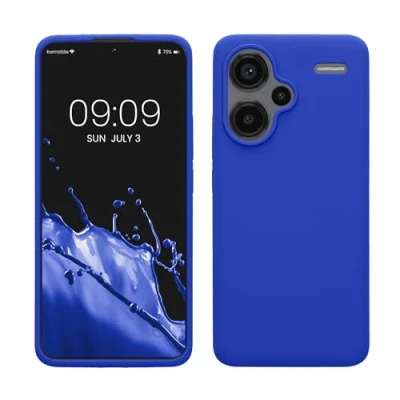 Afbeelding van kwmobile telefoonhoesje geschikt voor Xiaomi Redmi Note 13 Pro+ 5G / Pro Plus Hoesje met siliconen coating Smartphone case in Baltisch blauw