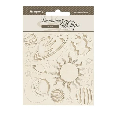 Afbeelding van Stamperia Fortune Decorative Chips Planets (SCB223)