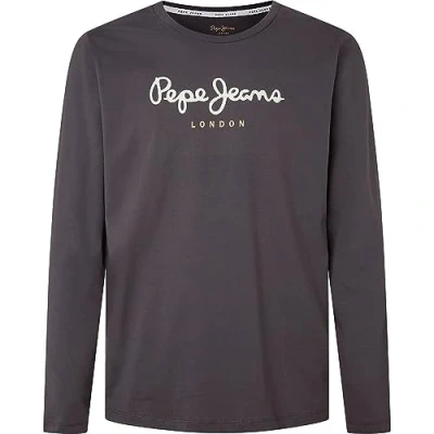 Image de Pepe Jeans Homme T shirt Eggo Long N, Noir (noir délavé)., XL