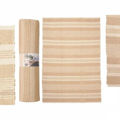 Afbeelding van Tapijt GiftDecor NO.02 Wit Bruin 120 x 180 cm (4 Stuks)