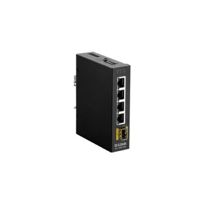 Image de D Link DIS 100G 5SW Commutateur non géré 4 x 10/100/1000 + 1 100/1000 SFP Montage sur rail DIN, fixation murale