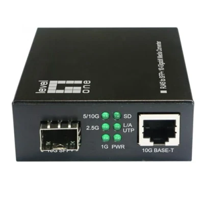 Afbeelding van LevelOne GVT 2051 convertitore multimediale di rete 10000 Mbits Nero