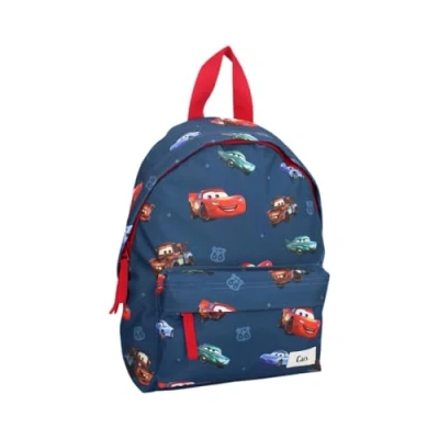 Afbeelding van mybagstory Rugzak voor jongens Cars Blauw kind school kleuterschool schooltas verstelbare bandjes cadeau idee 31 cm, auto&#039;s blauw, kind,