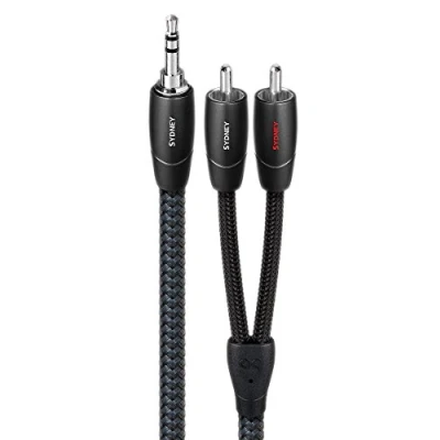 Afbeelding van Audioquest Sydney 3.5mm naar 2x RCA Kabel Mini Jack Overgangskabel 1m