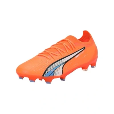 Afbeelding van Puma Ultra Ultimate FG/AG Voetbalschoenen met kunststof noppen, Heren, Maat: 38, orange/white/blue glimmer Hoogwaardig imitatieleer