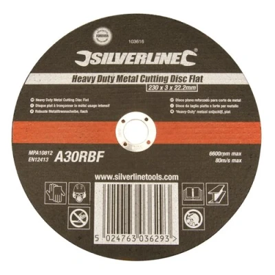 Afbeelding van Silverline Heavy Duty&#039; platte metaal snijschijf 230 x 3 22,23 mm