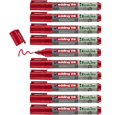 Afbeelding van Viltstift edding 28 whiteboard Ecoline rond 1.5 3mm rood
