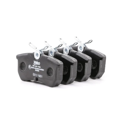 Afbeelding van VALEO 301431 Remblokkenset FIRST Achteras Excl. slijtage waarschuwingscontact Zonder anti kreukplaat FORD: FIESTA 6, 5, 6 Van