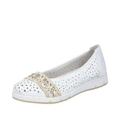 Afbeelding van Rieker L3062 ballerina dames, Wit, 42 EU