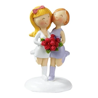 Afbeelding van Lesbisch getrouwd stel: vrouwelijk stel, 9 cm, polyresin