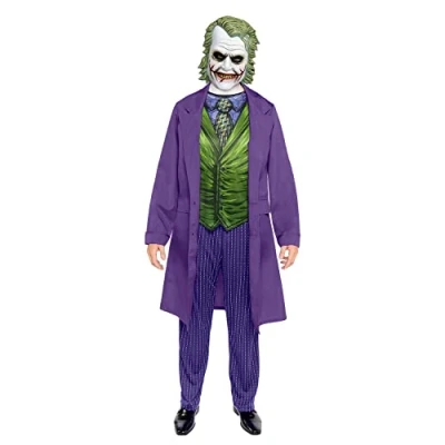 Afbeelding van Amscan Officieel Warner Bros DC Comics kostuum voor heren, gelicentieerd product van The Joker Movie Character, maat XL, paars, groen, 9907618