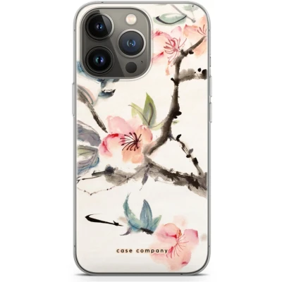 Afbeelding van Case Company® hoesje geschikt voor iPhone 13 Pro Japanse bloemen Soft Cover Telefoonhoesje Bescherming aan alle Kanten en Schermrand