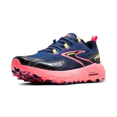 Afbeelding van Brooks Cascadia 18 Trail hardloopschoenen, Dames, Maat: 38, Grey blue pink sunny lime Textiel
