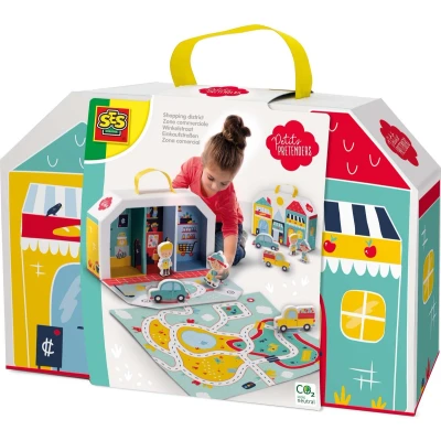 Afbeelding van SES Petit Pretenders Winkelstraat Speelkoffer