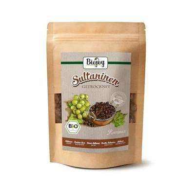 Image de Biojoy Raisins secs Sultanine BIO (250 g), entières et sans additifs