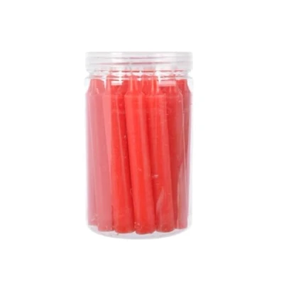 Afbeelding van Dinerkaars wax d1h10 cm k.rood 22st Decoris