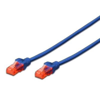 Afbeelding van Ewent Verbindingskabel RJ 45 (M) naar 5 m UTP CAT 6 gevormd, zonder haken blauw