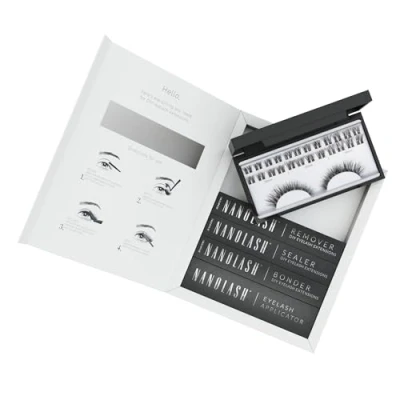 Afbeelding van Starter kit wimperextensions in cluster voor zelf verlenging thuis Nanolash complete doe het wimper extensions, valse clusters (CLASSY)