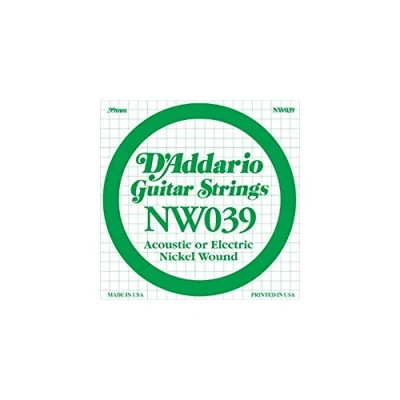 Image de Corde au détail D&#039;addario NW039 guitare électrique Filet rond 39