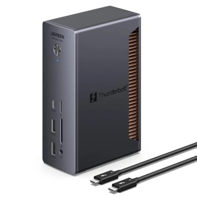 Image de UGREEN Revodok Max 2131 Dock Thunderbolt 5 120Gbps Double Affichage 13 en 1 Docking Station d&#039;Accueil avec Plusieurs Multi USB 3.2 RJ45 2.5GbE SD TF 4.0 3.5mm Audio 140W Charge